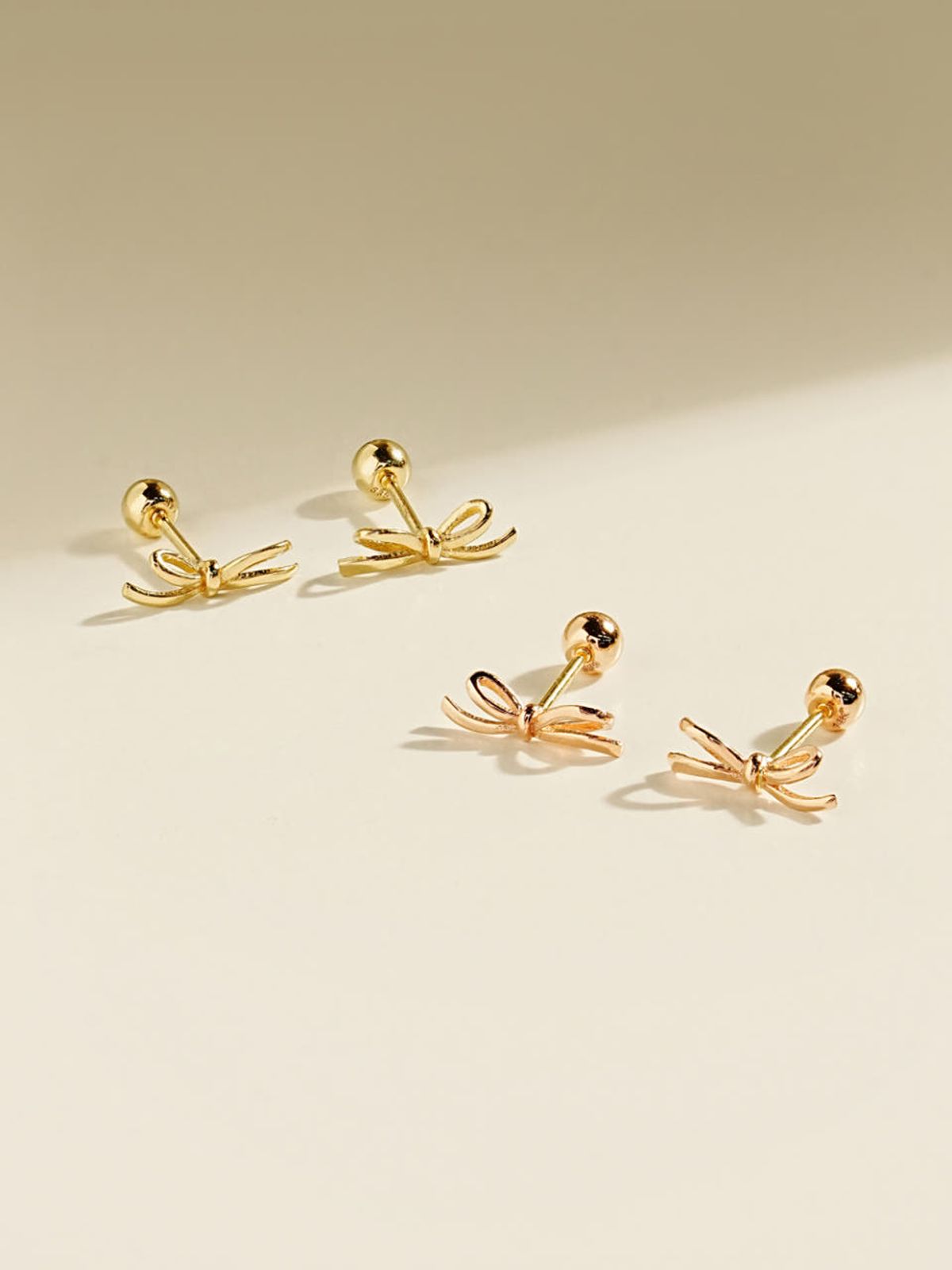 미니멀피어싱(MINIMALPIERCING) 14K 엔젤 리본 피어싱 귀걸이