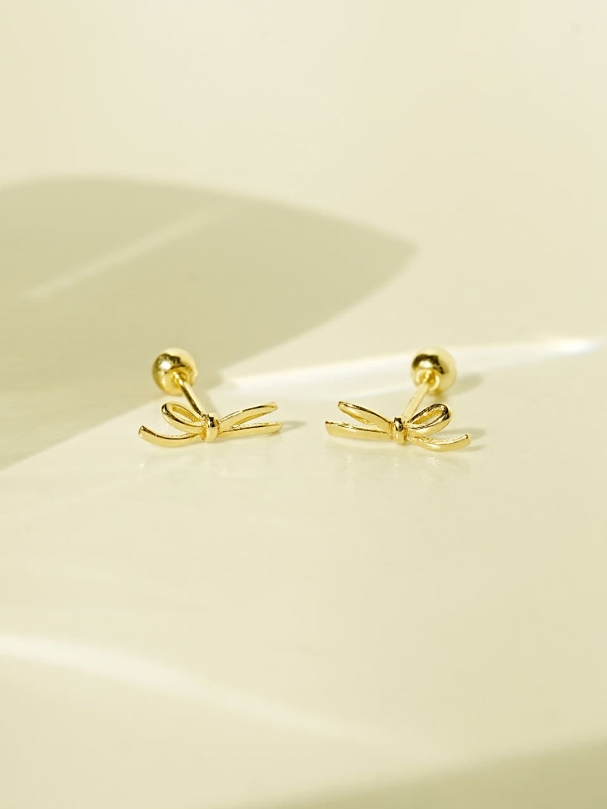 미니멀피어싱(MINIMALPIERCING) 14K 엔젤 리본 피어싱 귀걸이