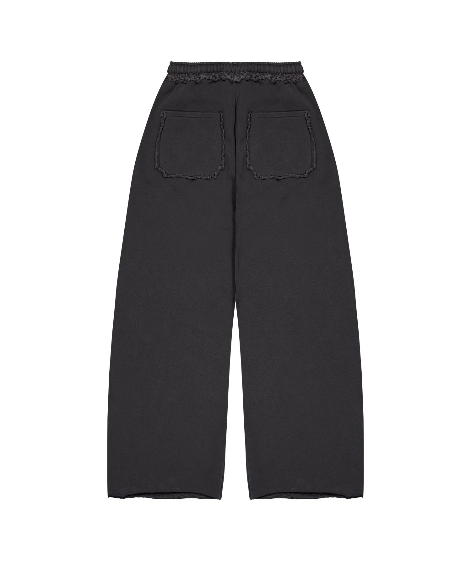 [WOOALONG]Cut Edge Washed ワイド パンツ★新作・25SS★男女★ MUSINSA | WOOALONG Cut Edge Washed Wide pants - FADE CHARCOAL