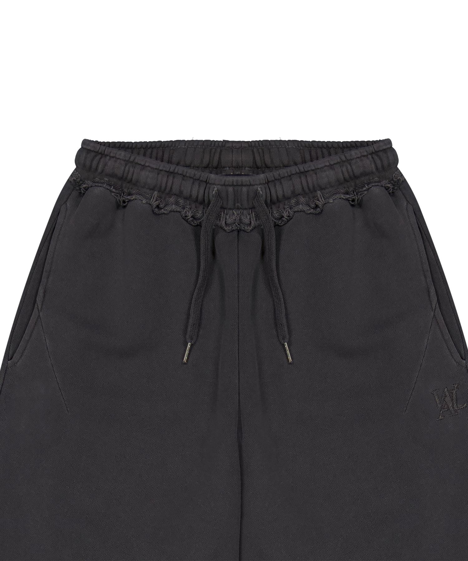 [WOOALONG]Cut Edge Washed ワイド パンツ★新作・25SS★男女★ MUSINSA | WOOALONG Cut Edge Washed Wide pants - FADE CHARCOAL