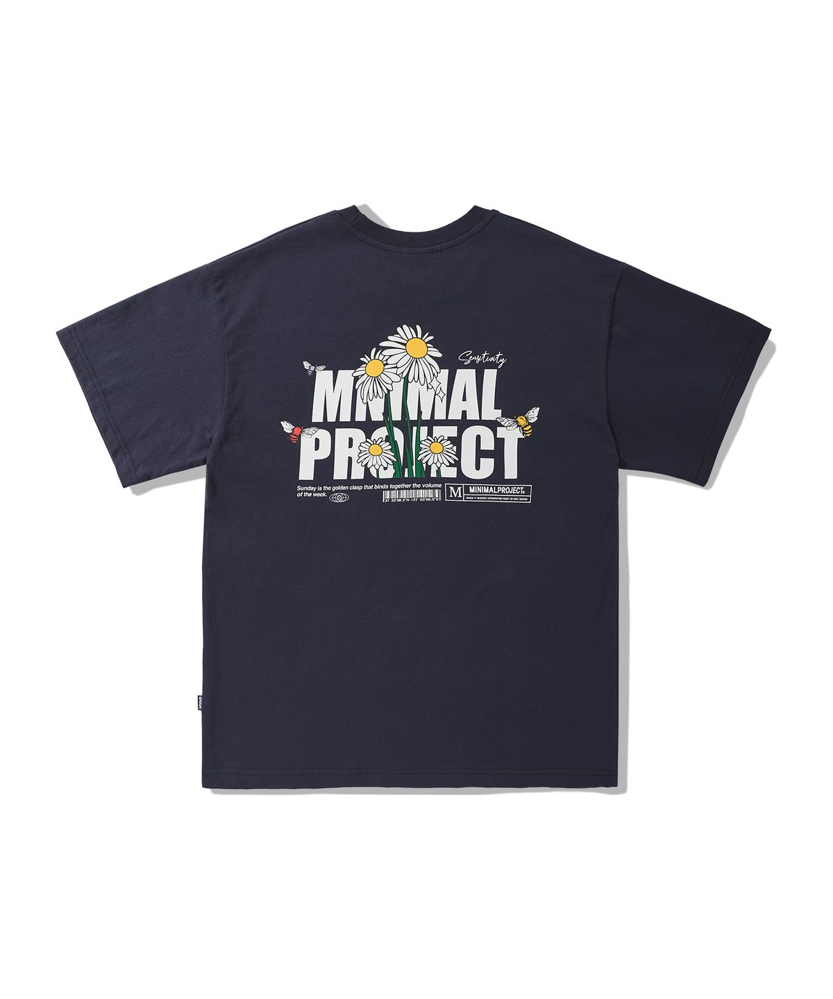 미니멀프로젝트(MINIMALPROJECT) 데이지 플라워 반팔티셔츠 MST168 [NAVY]