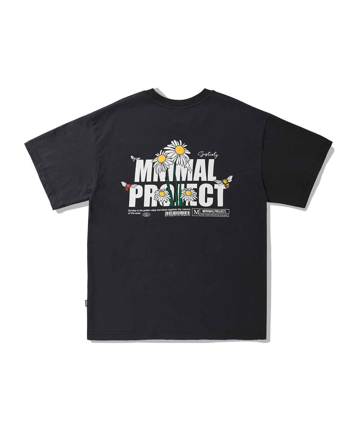 미니멀프로젝트(MINIMALPROJECT) 데이지 플라워 반팔티셔츠 MST168 [BLACK]