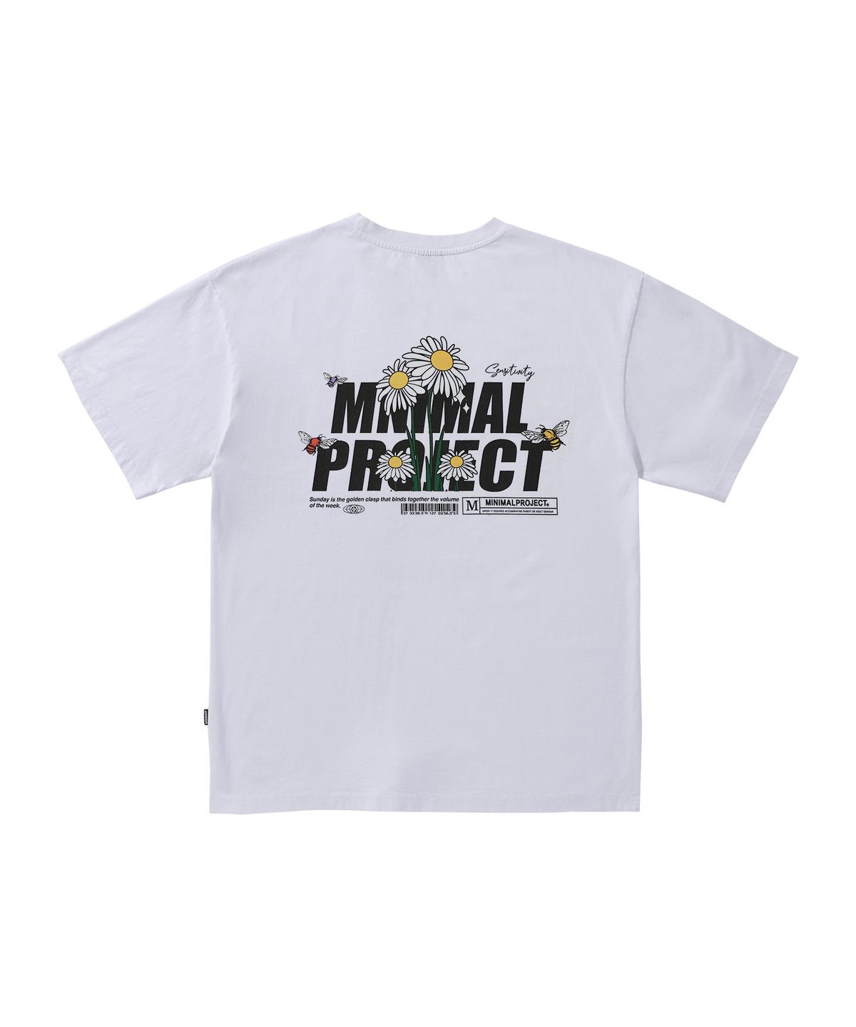 미니멀프로젝트(MINIMALPROJECT) 데이지 플라워 반팔티셔츠 MST168 [WHITE]