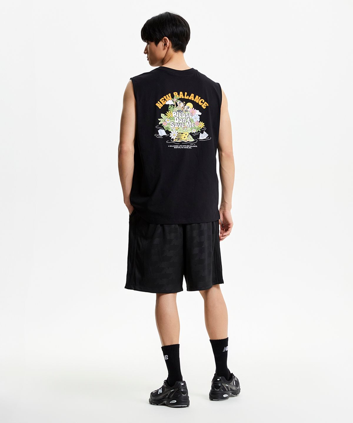 뉴발란스(NEW BALANCE) NBNGGCO213 / UNI NB BOY 피크닉 페스티벌 나시티 (BLACK)