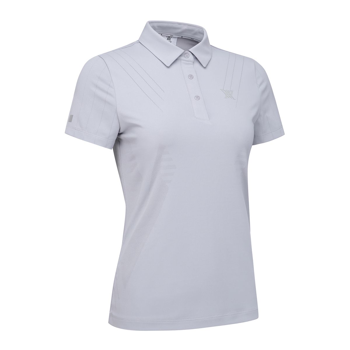 어뉴골프(ANEW GOLF) WOMEN SM BLACK FINISH JACQUARD SHORT T-SHIRT_CG