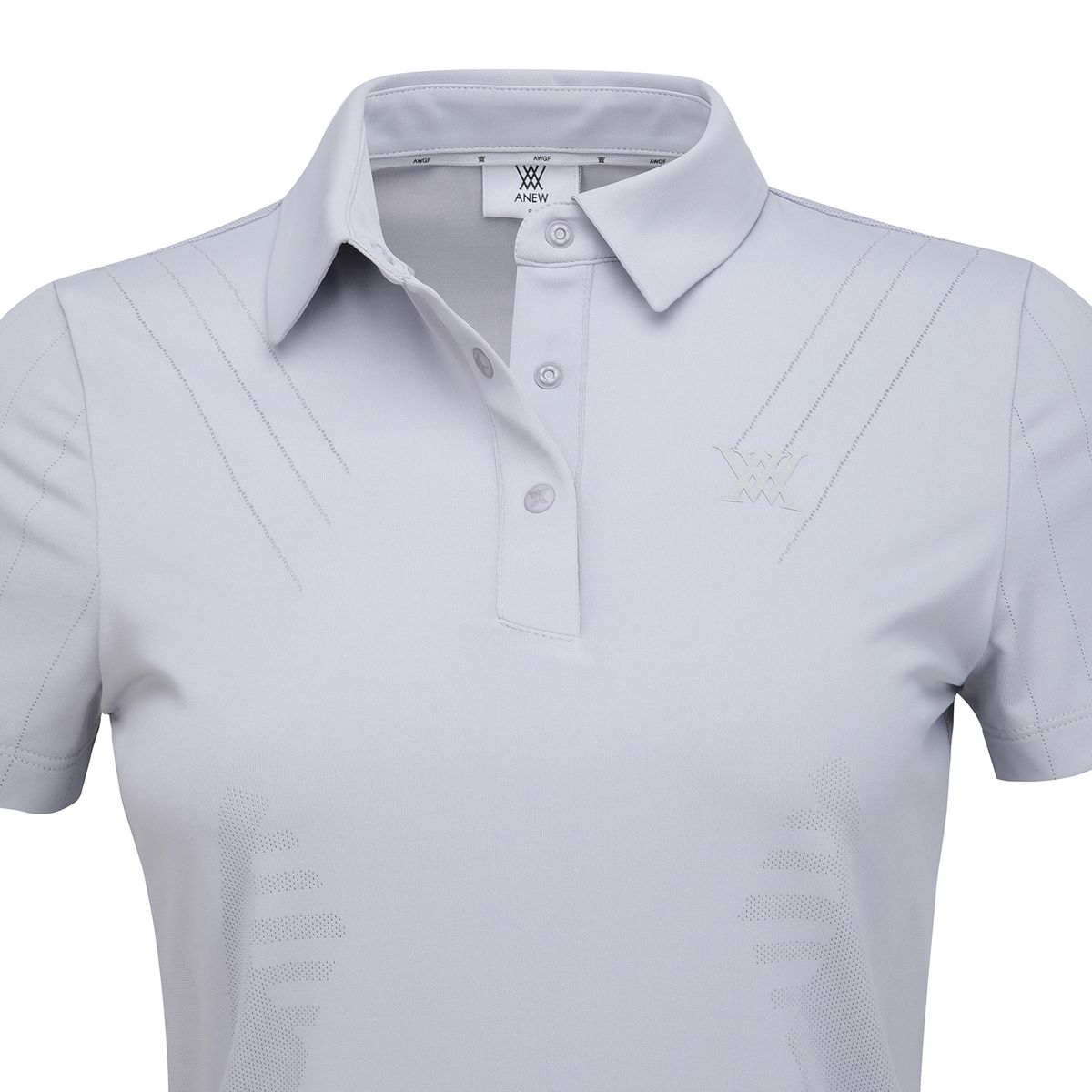 어뉴골프(ANEW GOLF) WOMEN SM BLACK FINISH JACQUARD SHORT T-SHIRT_CG