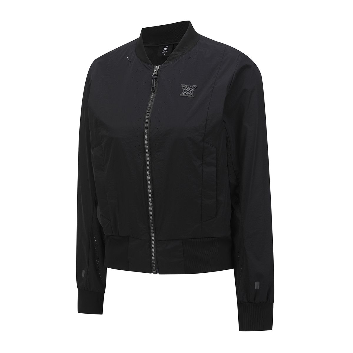 어뉴골프(ANEW GOLF) WOMEN SM BLACK FINISH MA-1 JACKET_BK