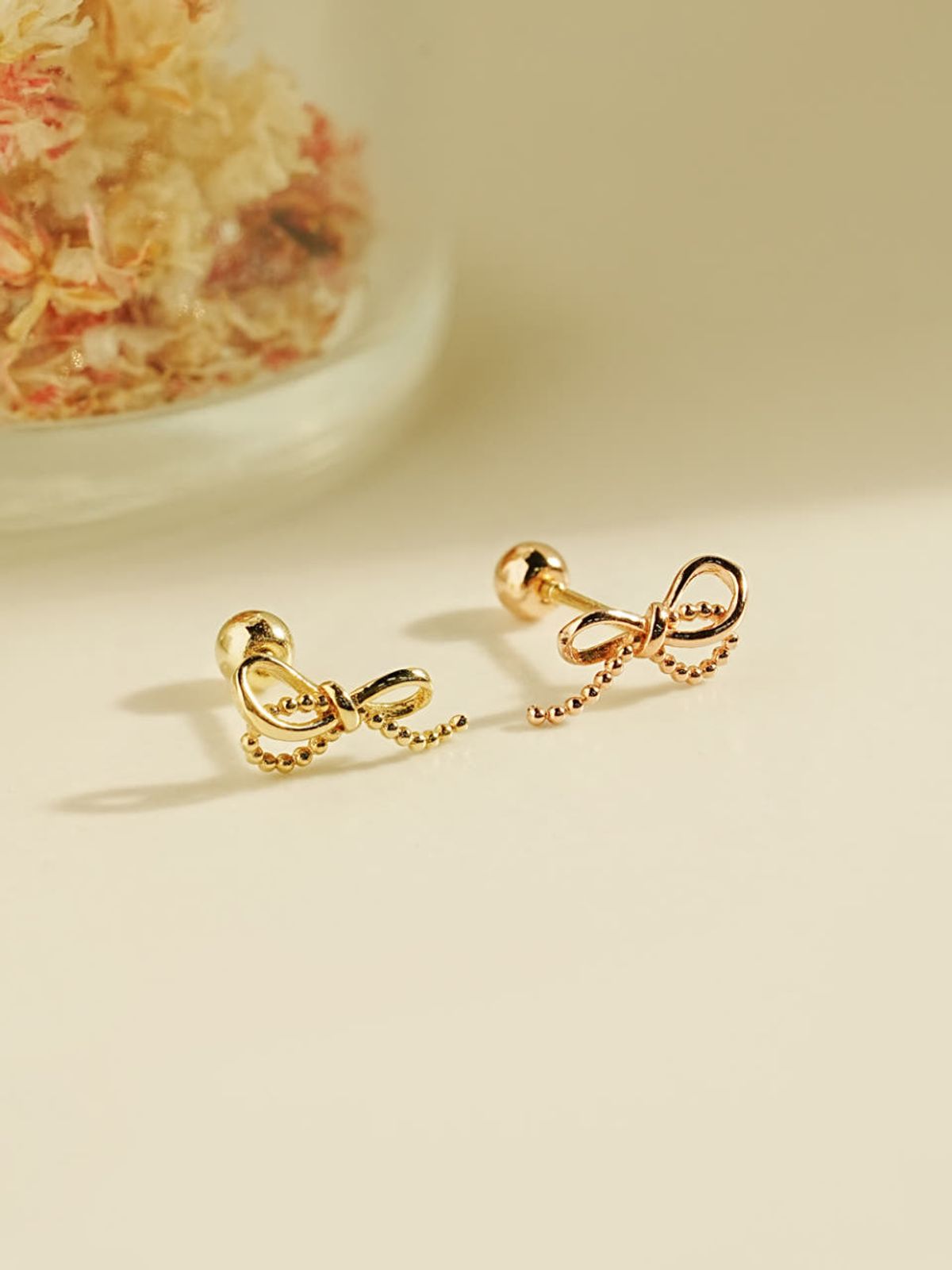 미니멀피어싱(MINIMALPIERCING) 14K 테일 리본 피어싱 귀걸이