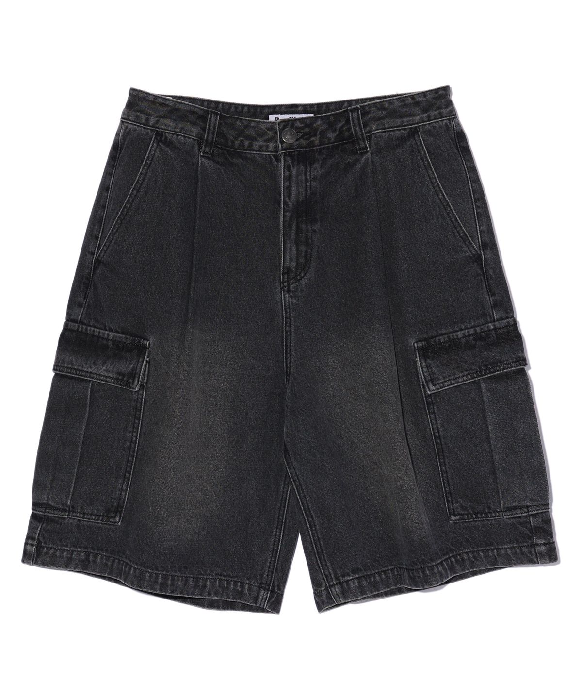 레이피커스(RAYFIKERS) 카고 버뮤다 데님 쇼츠 BLACK (MP2DU348-076)