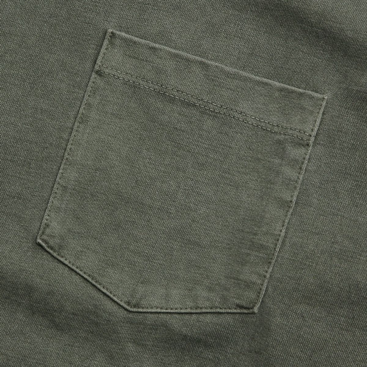 솔티(SORTIE) Pigment Long Sleeve Poket T-Shirts (Deep Khaki)