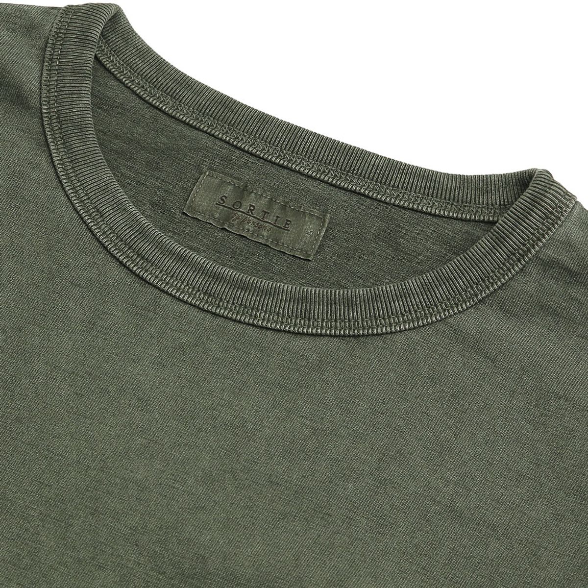 솔티(SORTIE) Pigment Long Sleeve Poket T-Shirts (Deep Khaki)