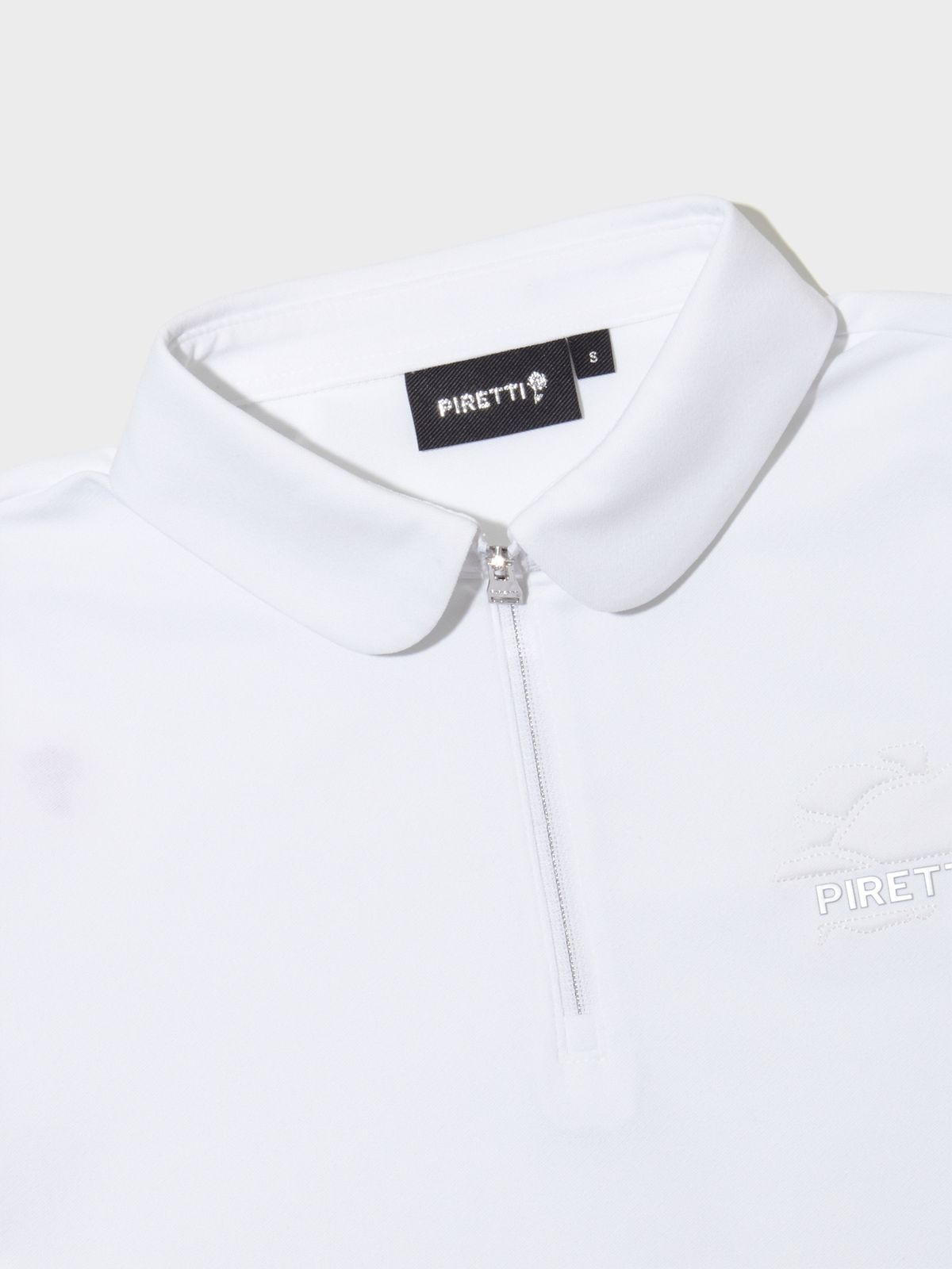 피레티(PIRETTI) 투터로즈 슬리브 포인트 폴로 티셔츠 W_White
