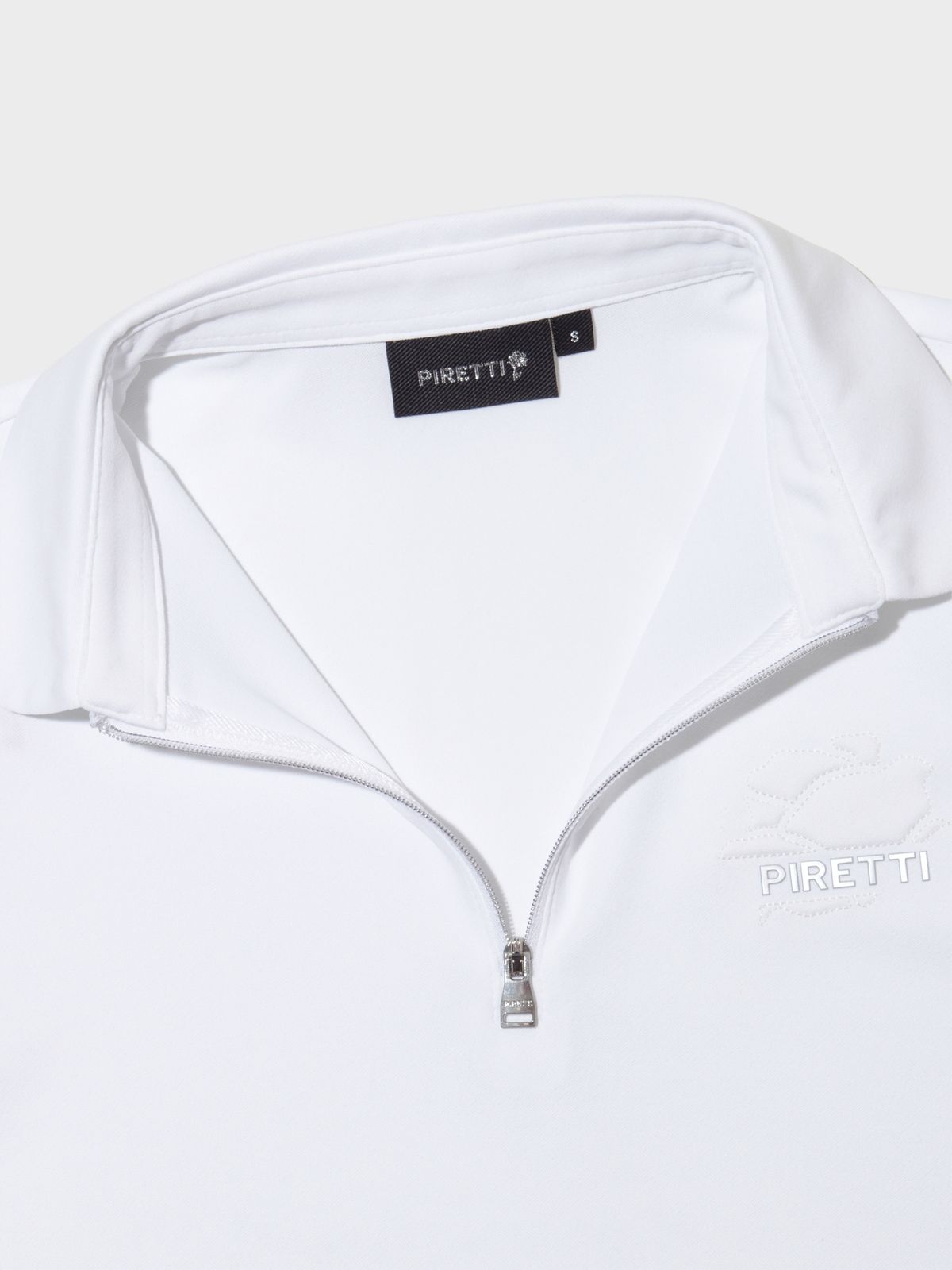 피레티(PIRETTI) 투터로즈 슬리브 포인트 폴로 티셔츠 W_White