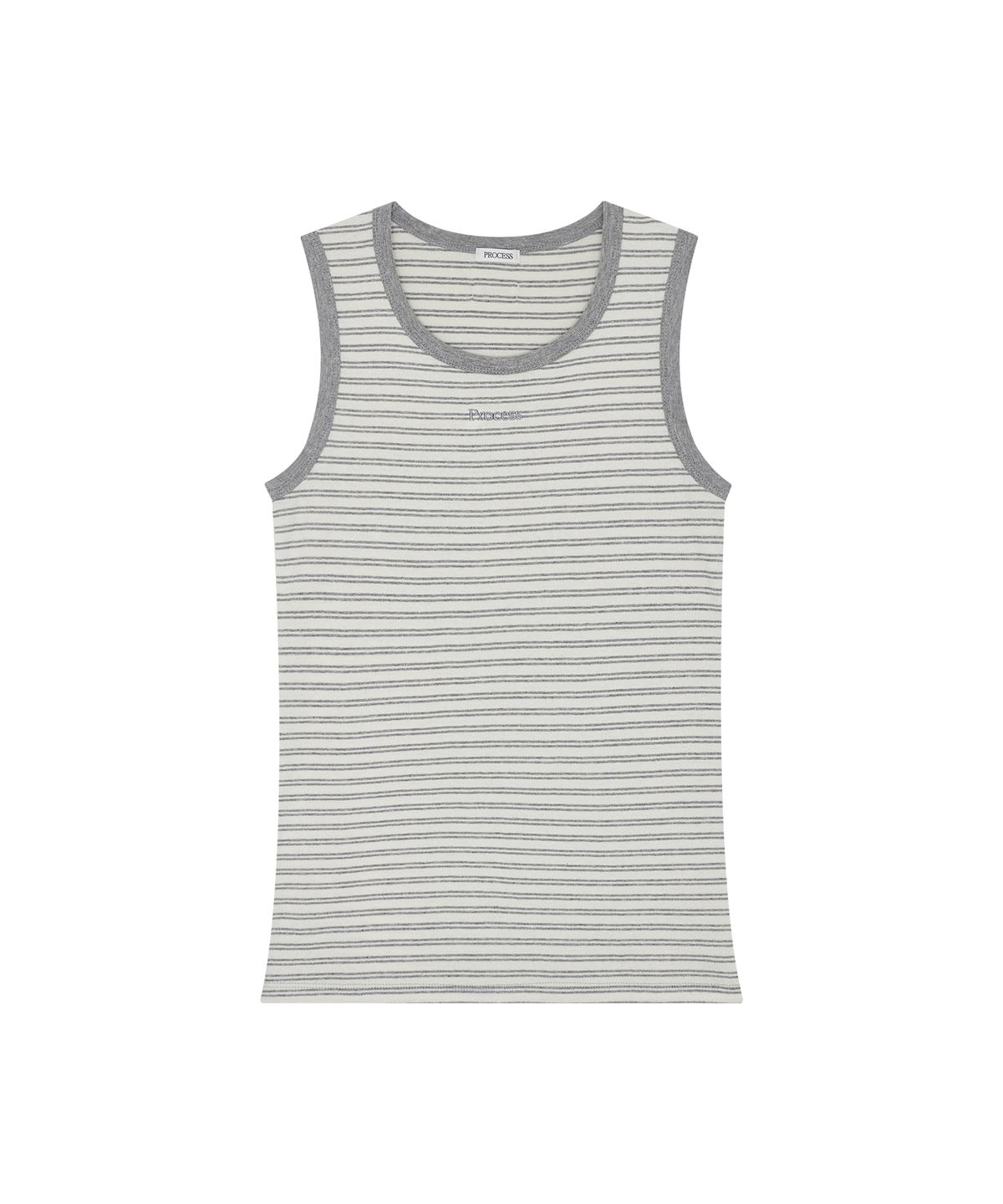 피알씨에스에스(PRCSS) Two Stripe Sleeveless - Melange Grey