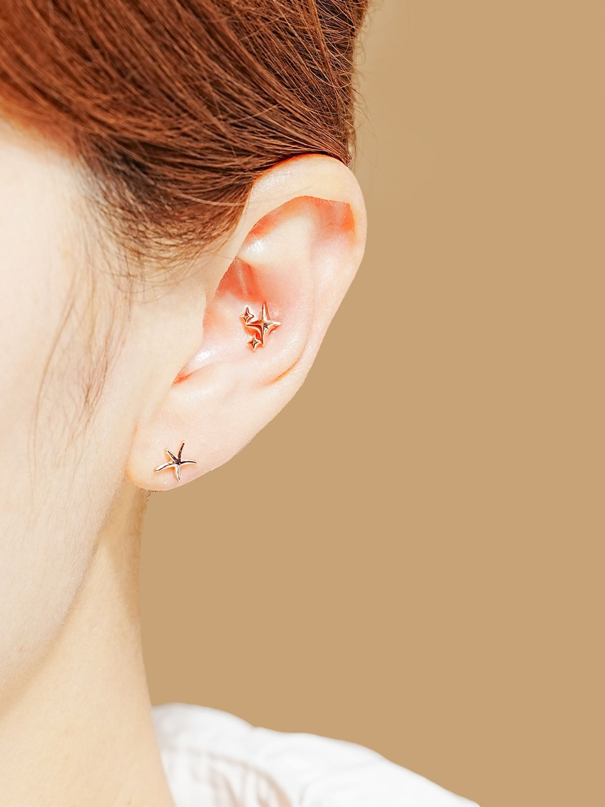 미니멀피어싱(MINIMALPIERCING) 14K 트윙클 스타 피어싱 귀걸이