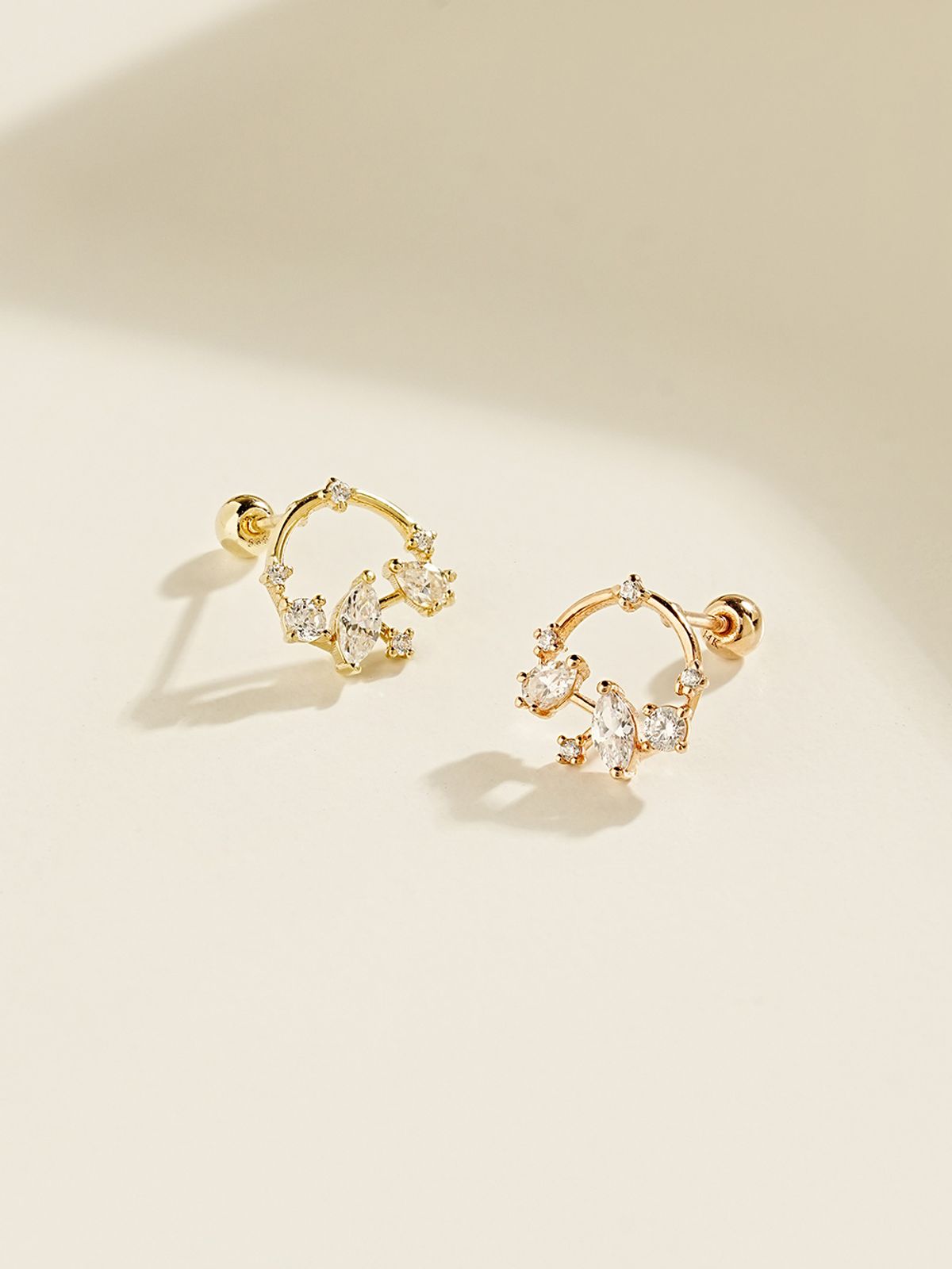 미니멀피어싱(MINIMALPIERCING) 14K 스노우벨 피어싱 귀걸이