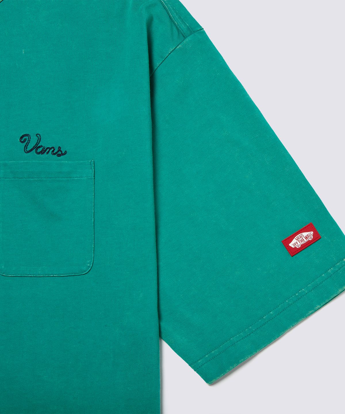 반스(VANS) TDC 남성 워시드 아웃 반소매셔츠 - 스포팅그린 / VN000P0AF231