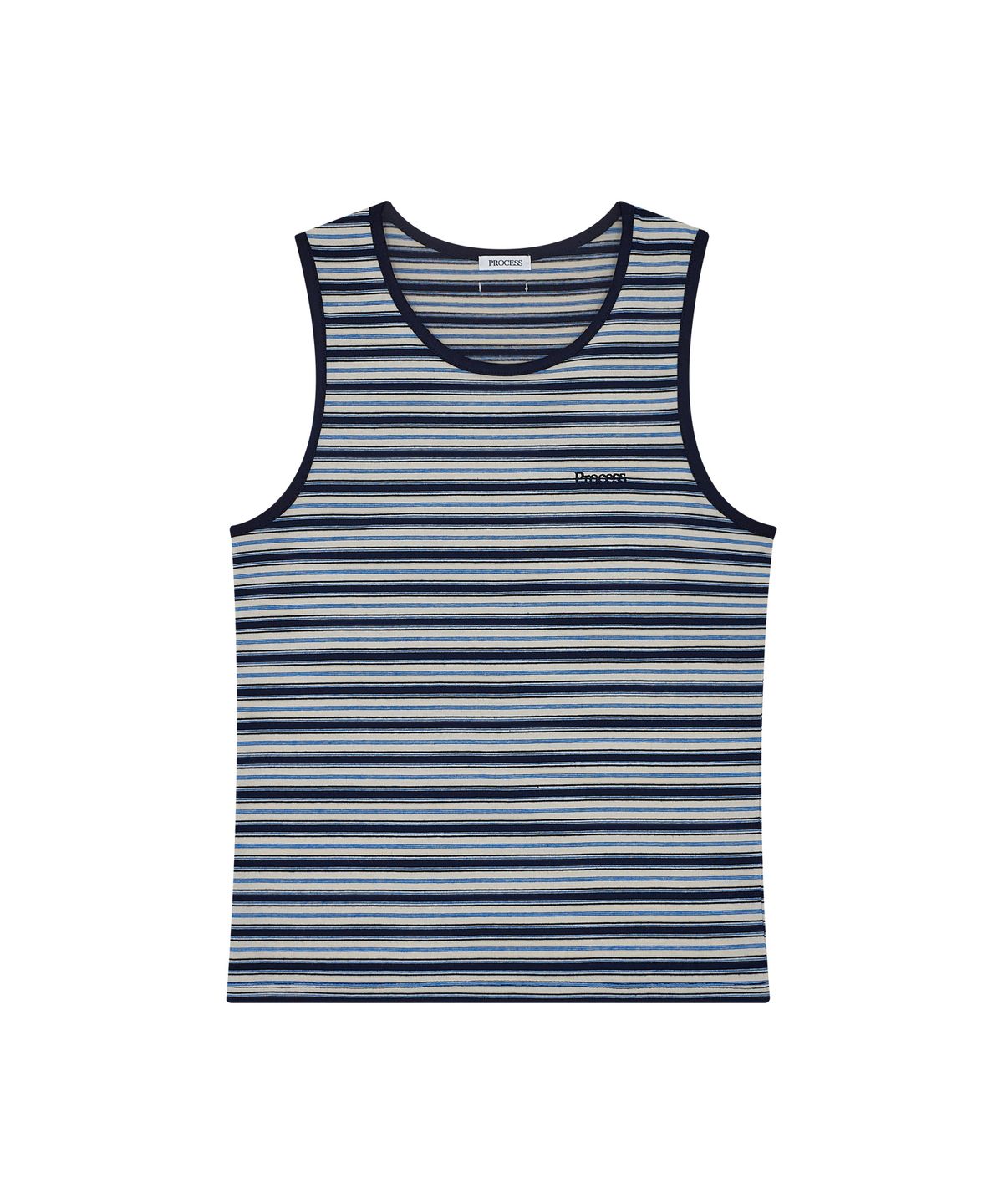 피알씨에스에스(PRCSS) [2 Size] Multi Stripe Sleeveless - Blue