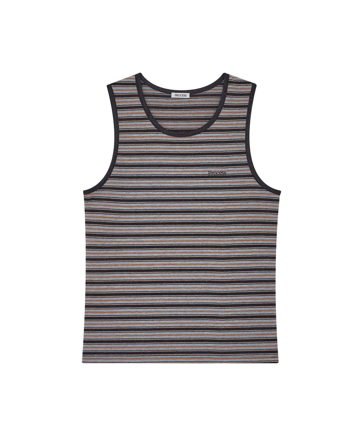 프로세스(PROCESS) [2 Size] Multi Stripe Sleeveless - Brown