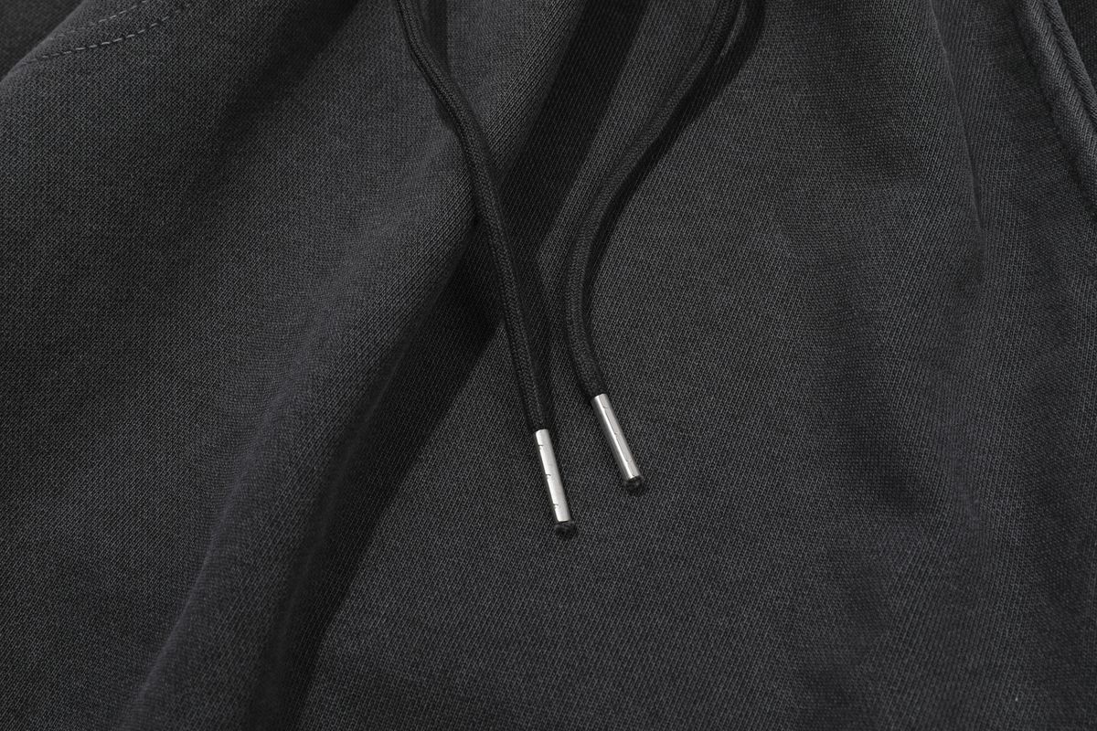 피에스쇼퍼(PSSHOPPER) 피그먼트 와이드 반바지 [다크 그레이]