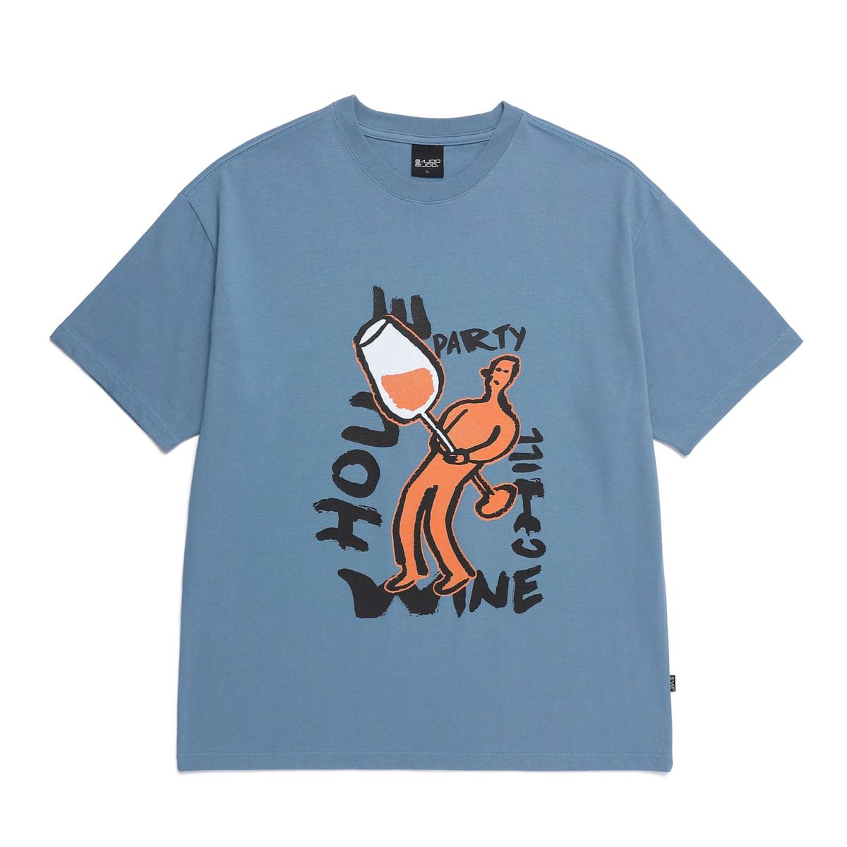 바쥬비쥬(BAJOO BIJOO) WINE PERSON T-SHIRT [MARINE BLUE]