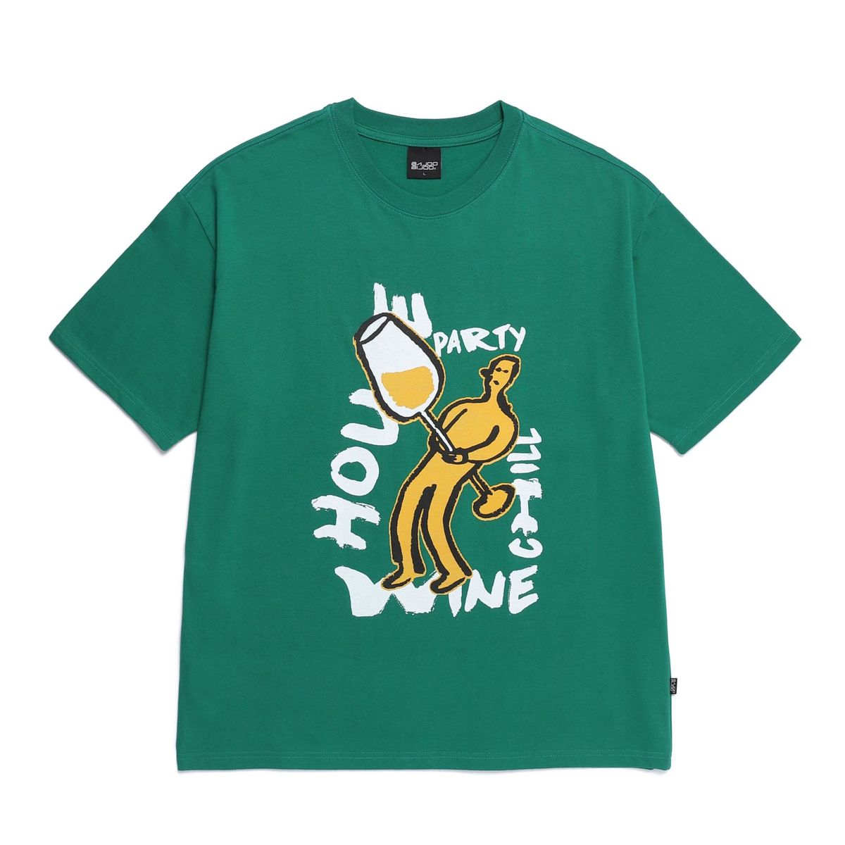 바쥬비쥬(BAJOO BIJOO) WINE PERSON T-SHIRT [DARK GREEN]