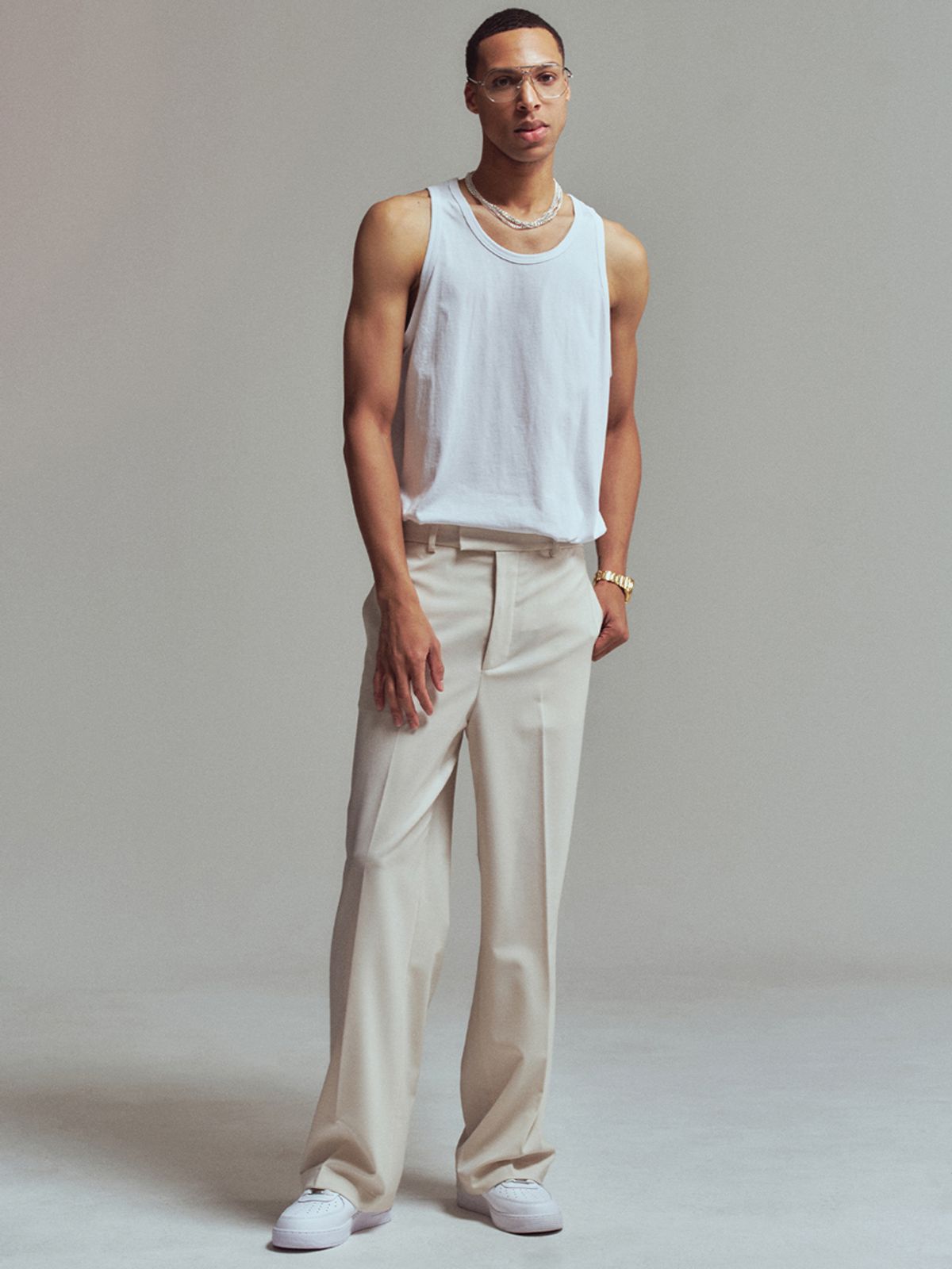 에르에르(ERER) Men Basic tank top White