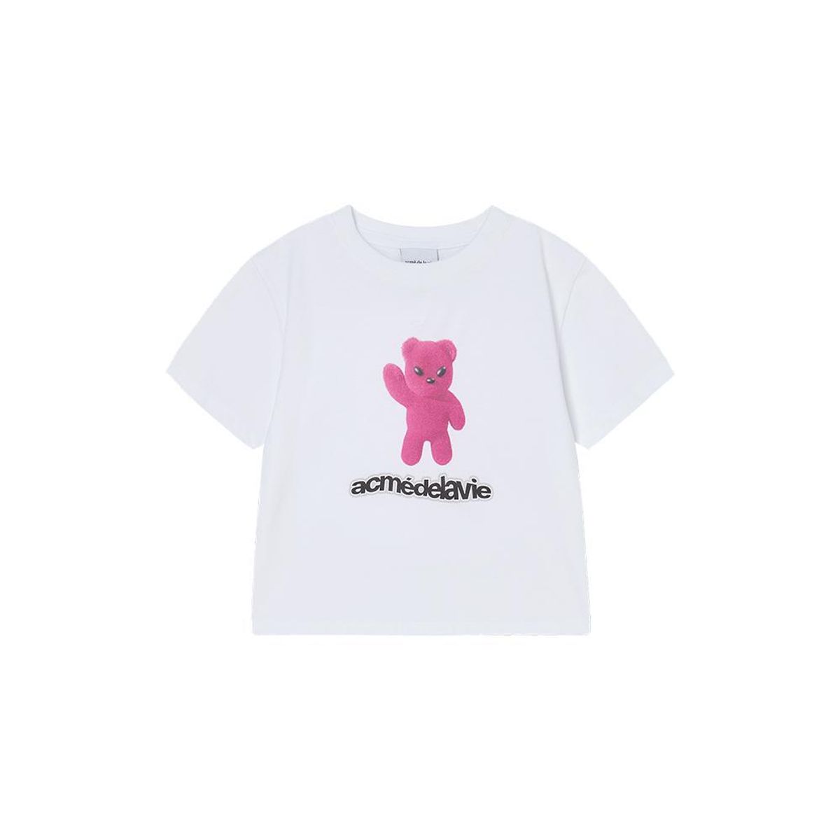 아크메드라비(ACME DE LA VIE) ALIEN BEAR CROP SHORT SLEEVE T-SHIRT (4COLOR)