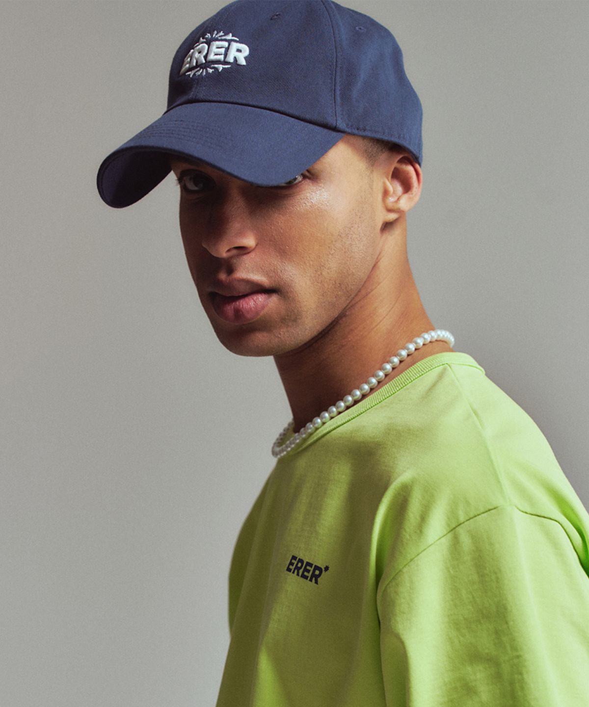 에르에르(ERER) Logo ball cap Navy