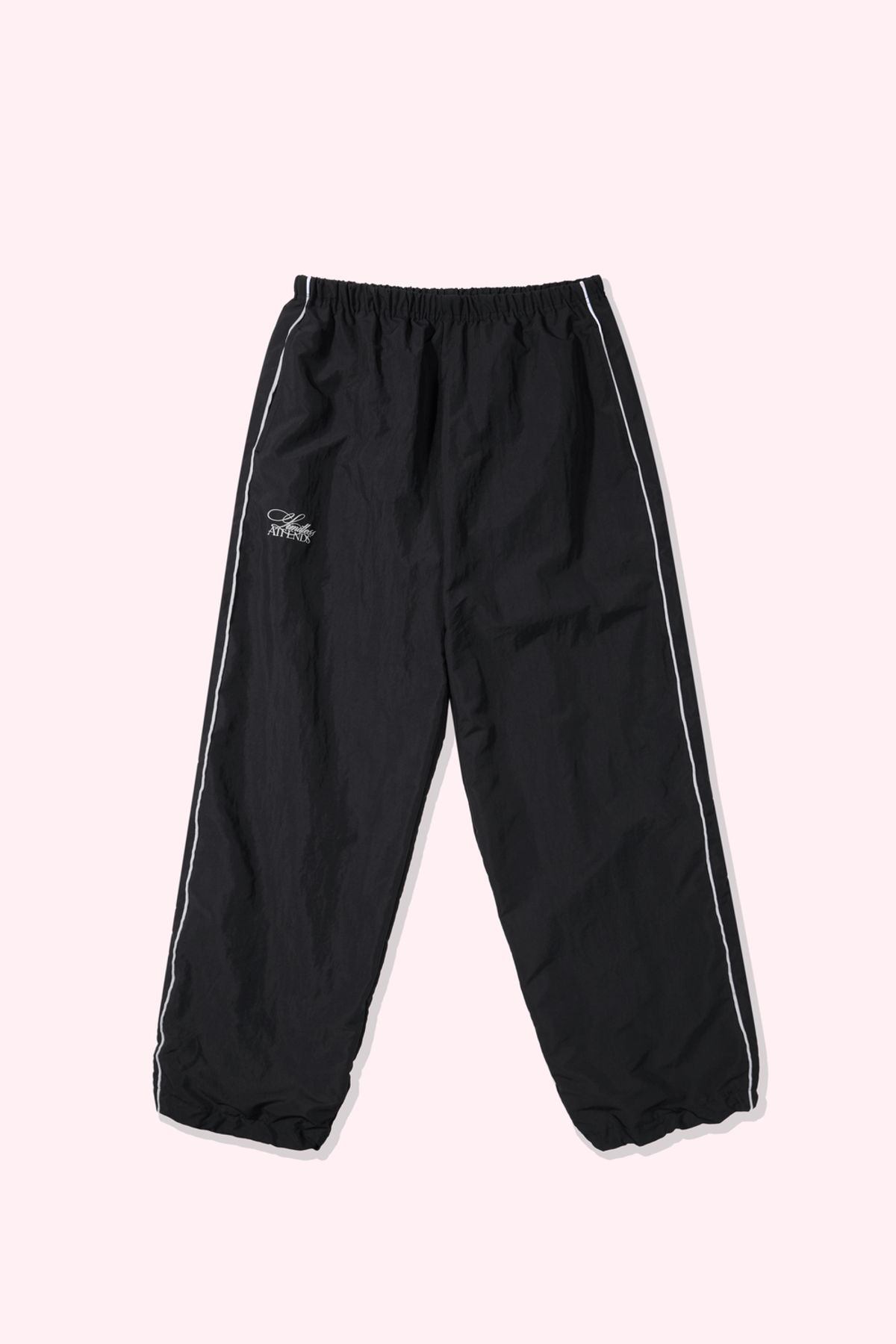 어텐즈(ATTENDS) 80s Retro Fit Nylon Pants (Black)