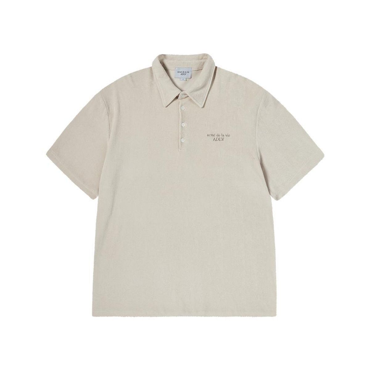 아크메드라비(ACME DE LA VIE) TERRY LOGO EMBO COLLAR SHORT SLEEVE T-SHIRT (2COLOR)