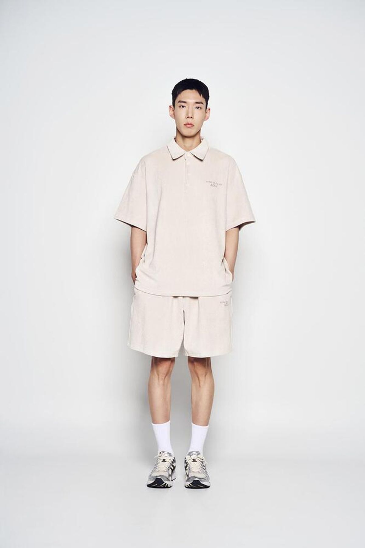 아크메드라비(ACME DE LA VIE) TERRY LOGO EMBO COLLAR SHORT SLEEVE T-SHIRT (2COLOR)