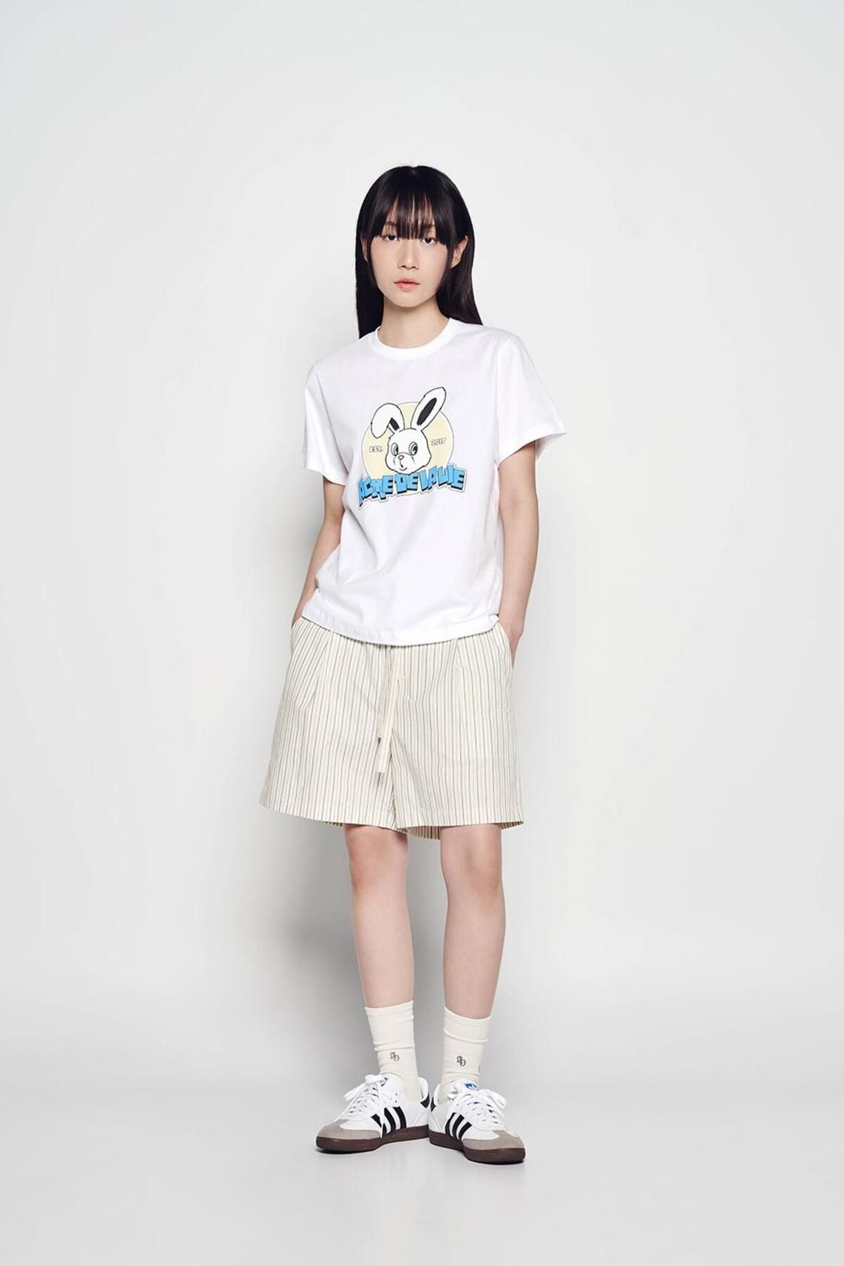아크메드라비(ACME DE LA VIE) STRIPE SET UP LOOSE FIT SHORT PANTS (2COLOR)