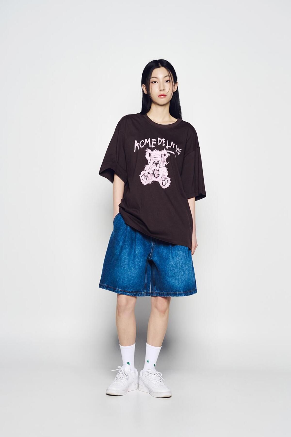 아크메드라비(ACME DE LA VIE) WIDE BASIC DENIM SHORT PANTS (2COLOR)