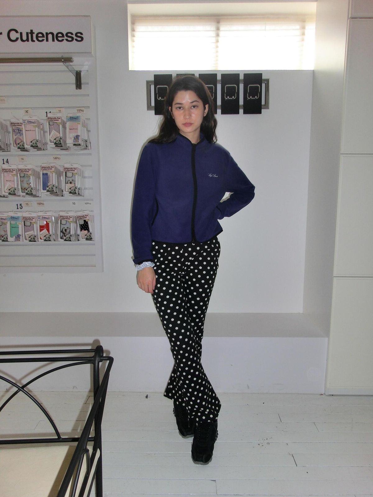 어텐즈(ATTENDS) Every day cozy fleece jacket (Indigo)