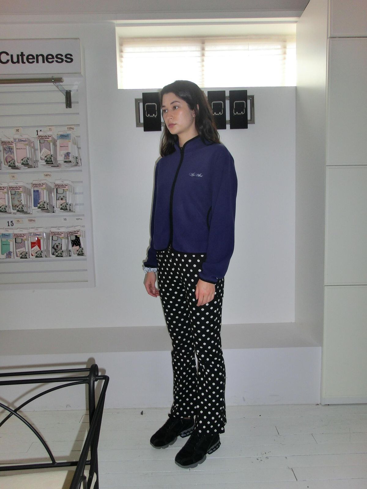 어텐즈(ATTENDS) Every day cozy fleece jacket (Indigo)