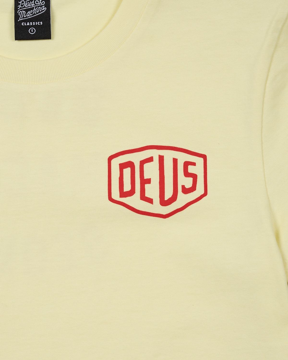 데우스 엑스 마키나(DEUS EX MACHINA) W. Seoul College Address Crop Tee_L/Yellow