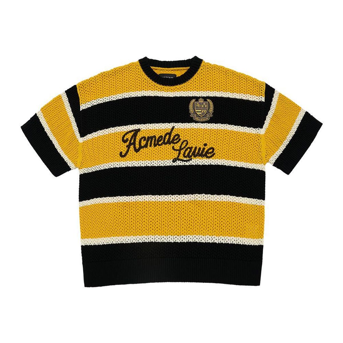 아크메드라비(ACME DE LA VIE) OVERSIZE STRIPE SHORT SLEEVE KNIT (2COLOR)