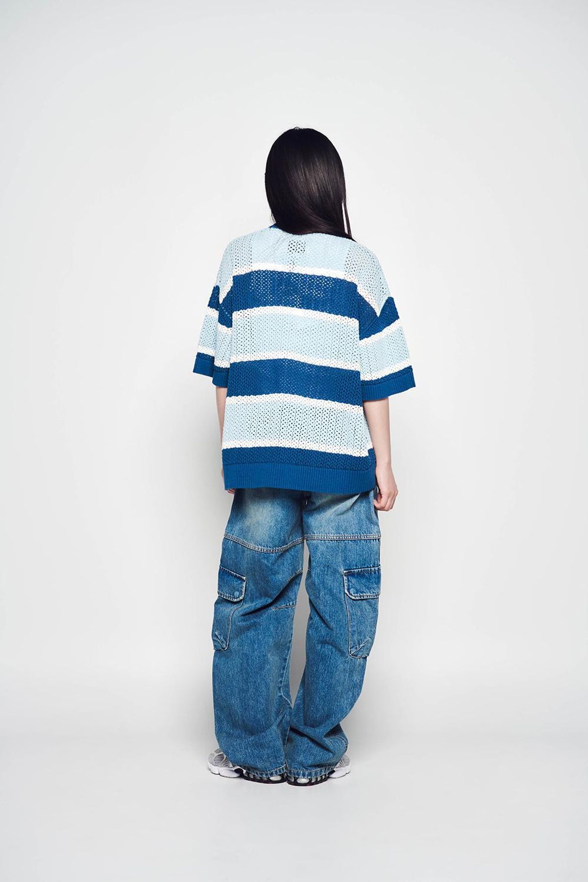 아크메드라비(ACME DE LA VIE) OVERSIZE STRIPE SHORT SLEEVE KNIT (2COLOR)