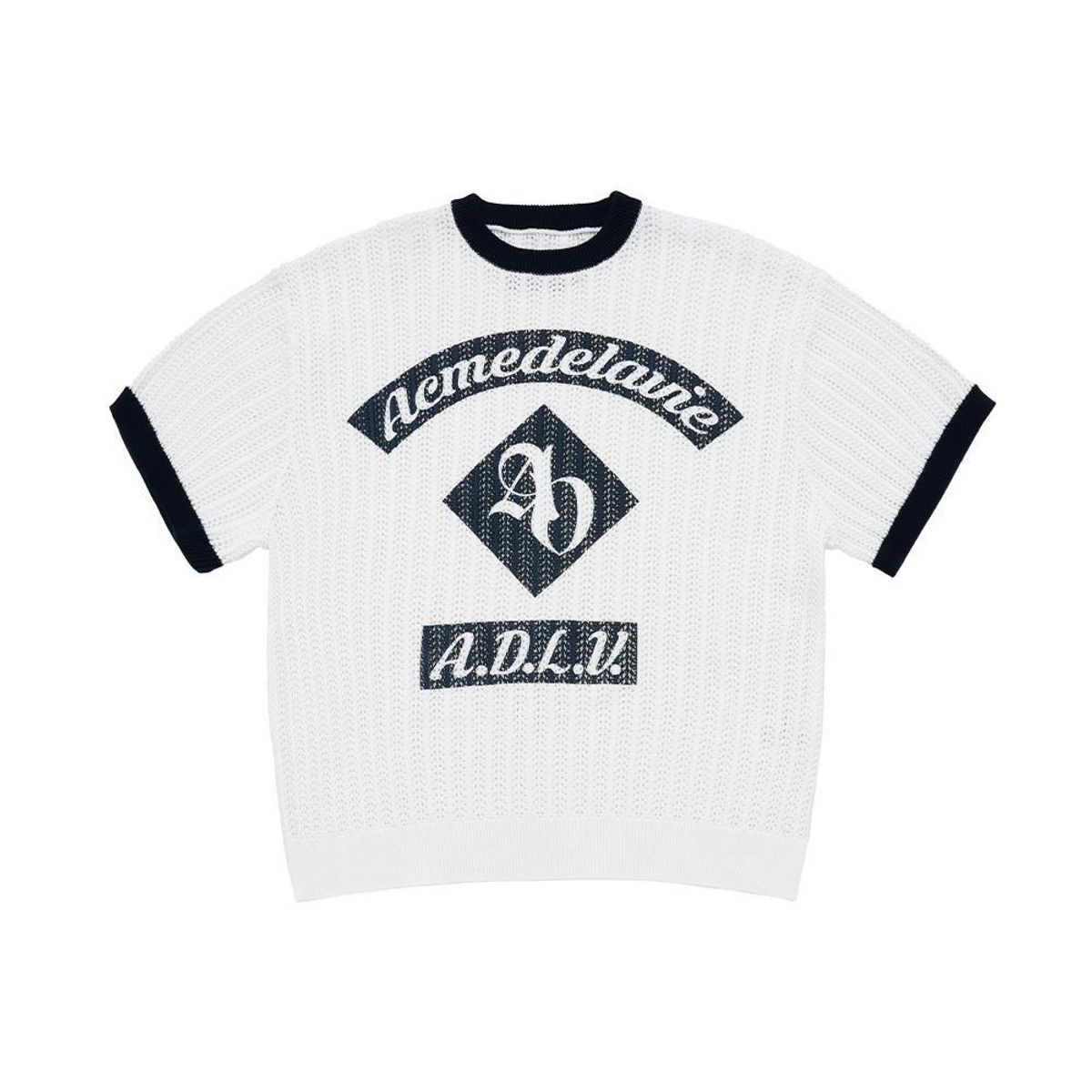 아크메드라비(ACME DE LA VIE) ARTWORK RINGER SHORT SLEEVE KNIT (3COLOR)