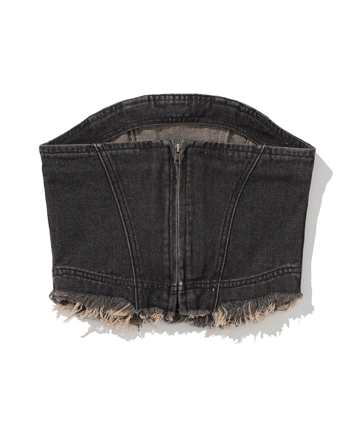 낫포너드(NOT4NERD) W Eyelet Vintage Denim Corset - Black