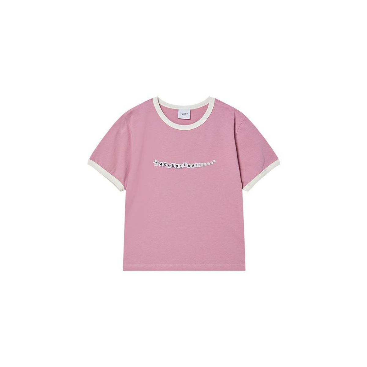 아크메드라비 키즈(acmedelaviekids) KIDS SNAKE INITIAL RINGER SHORT SLEEVE T-SHIRT (4COLOR)