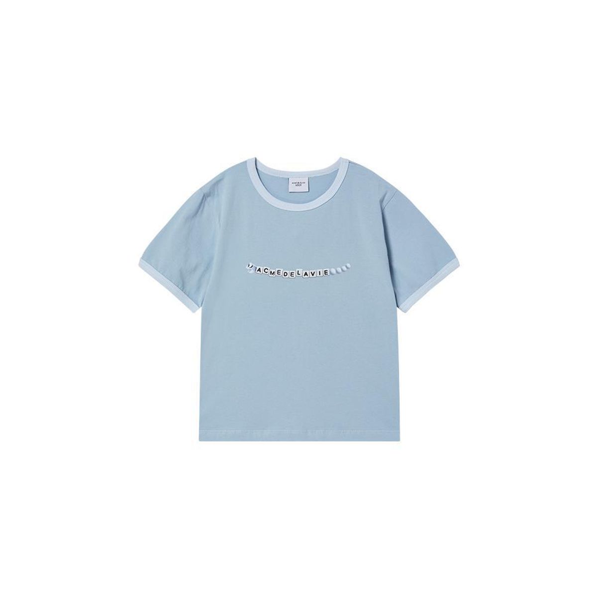 아크메드라비 키즈(acmedelaviekids) KIDS SNAKE INITIAL RINGER SHORT SLEEVE T-SHIRT (4COLOR)