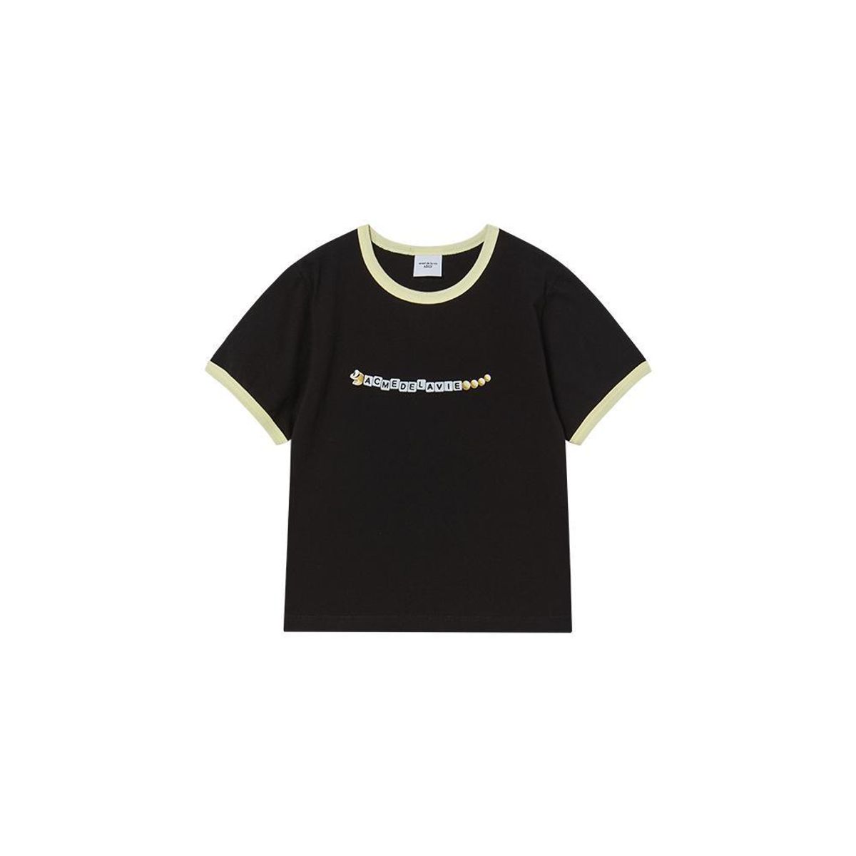 아크메드라비 키즈(acmedelaviekids) KIDS SNAKE INITIAL RINGER SHORT SLEEVE T-SHIRT (4COLOR)