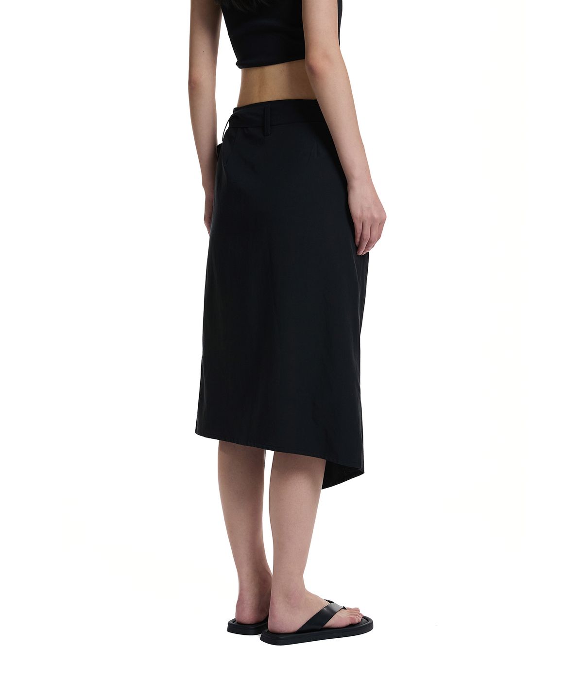 트렁크프로젝트(TRUNK PROJECT) Belted Wrap Skirt_BLACK