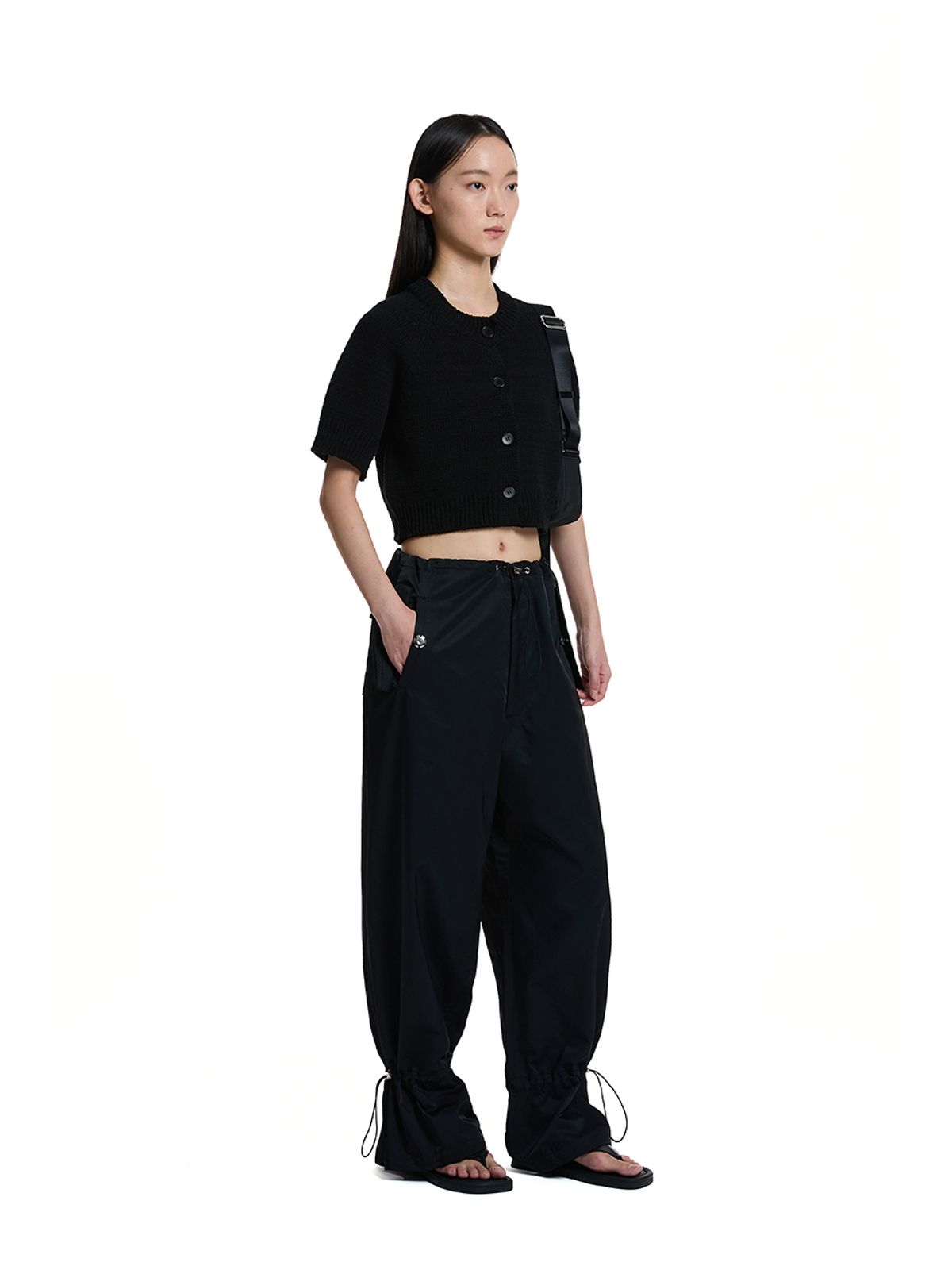 트렁크프로젝트(TRUNK PROJECT) Drawstring Ankle Pants_BLACK