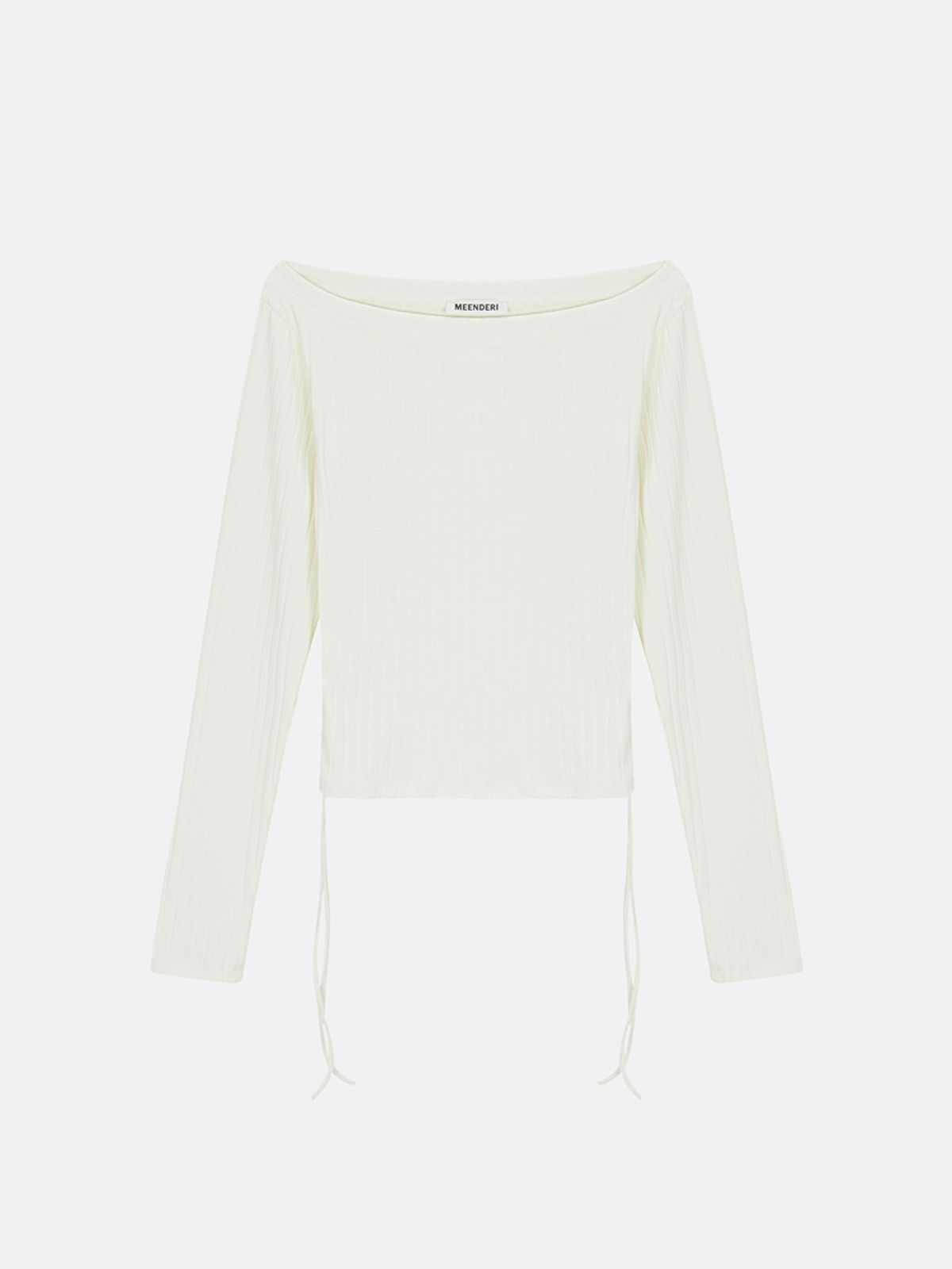 민더리(MEENDERI) SHIRRING OFF-SHOULDER TOP - IVORY