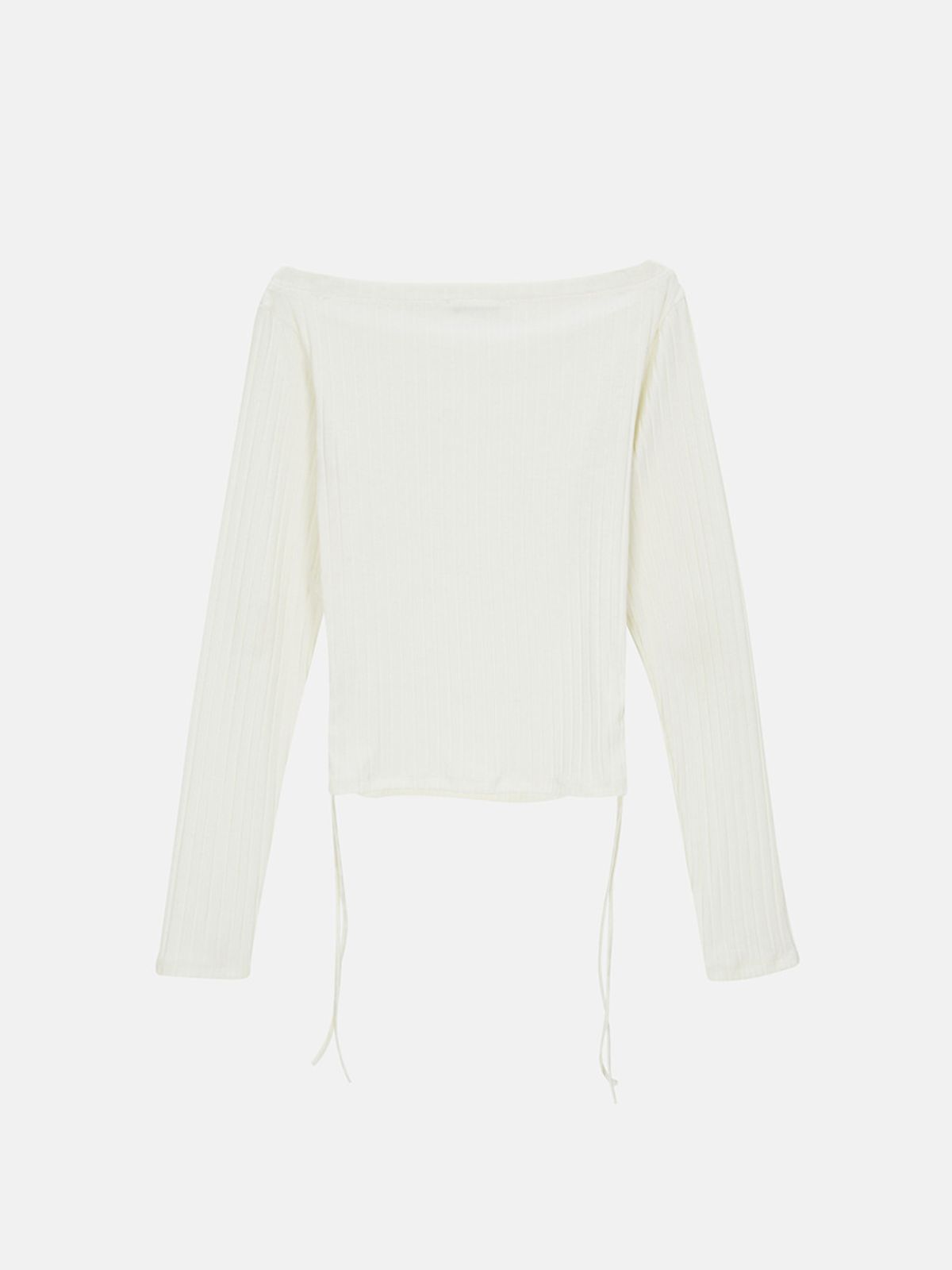 민더리(MEENDERI) SHIRRING OFF-SHOULDER TOP - IVORY