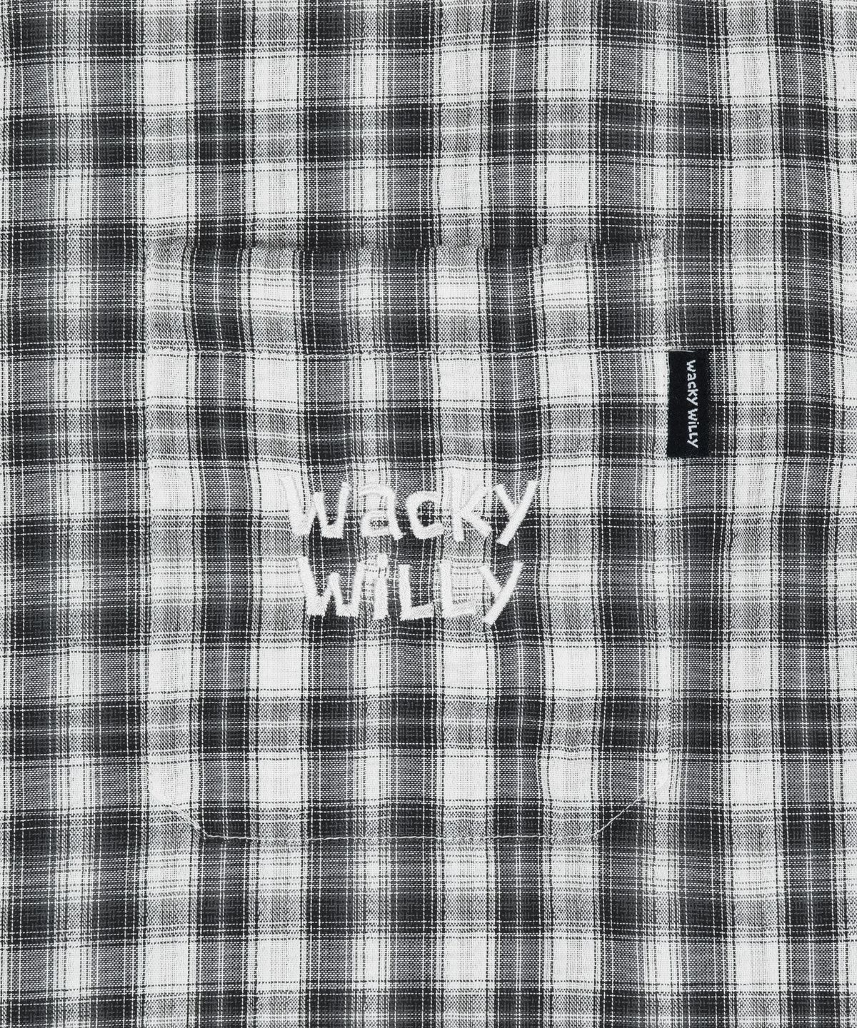 와키윌리(WACKY WILLY) 빅체크 반팔 셔츠 그레이