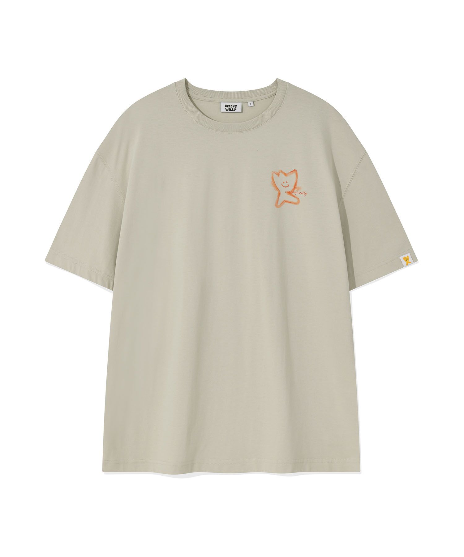 MUSINSA公式 | WACKY WILLY キキグラフィティ半袖Tシャツライトグレー